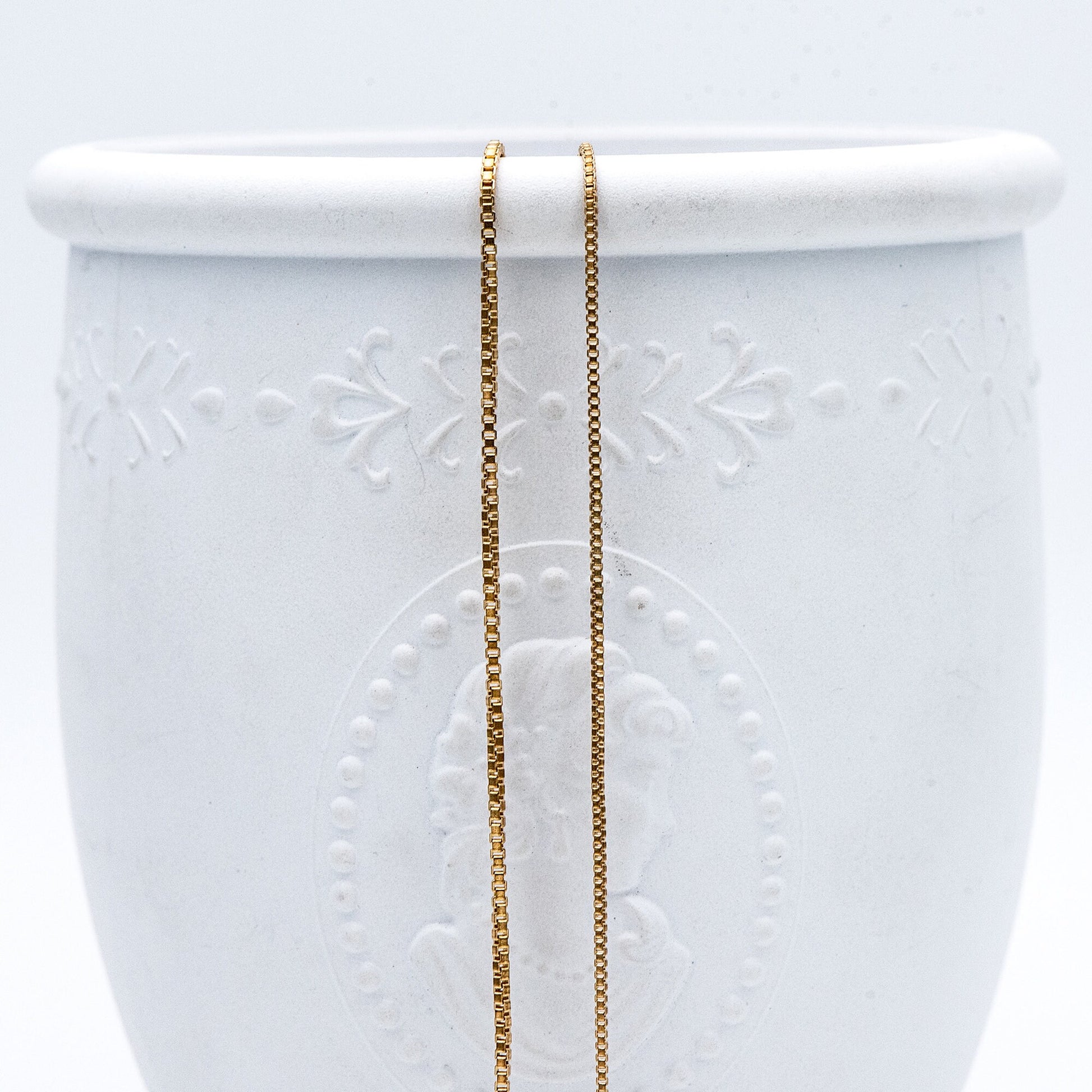 Raw Brass Box Chains Wholesale, 0.7/ 0.9/ 1.1m Thin (#LK-259-RB)/ 1 Meter=3.3 ft