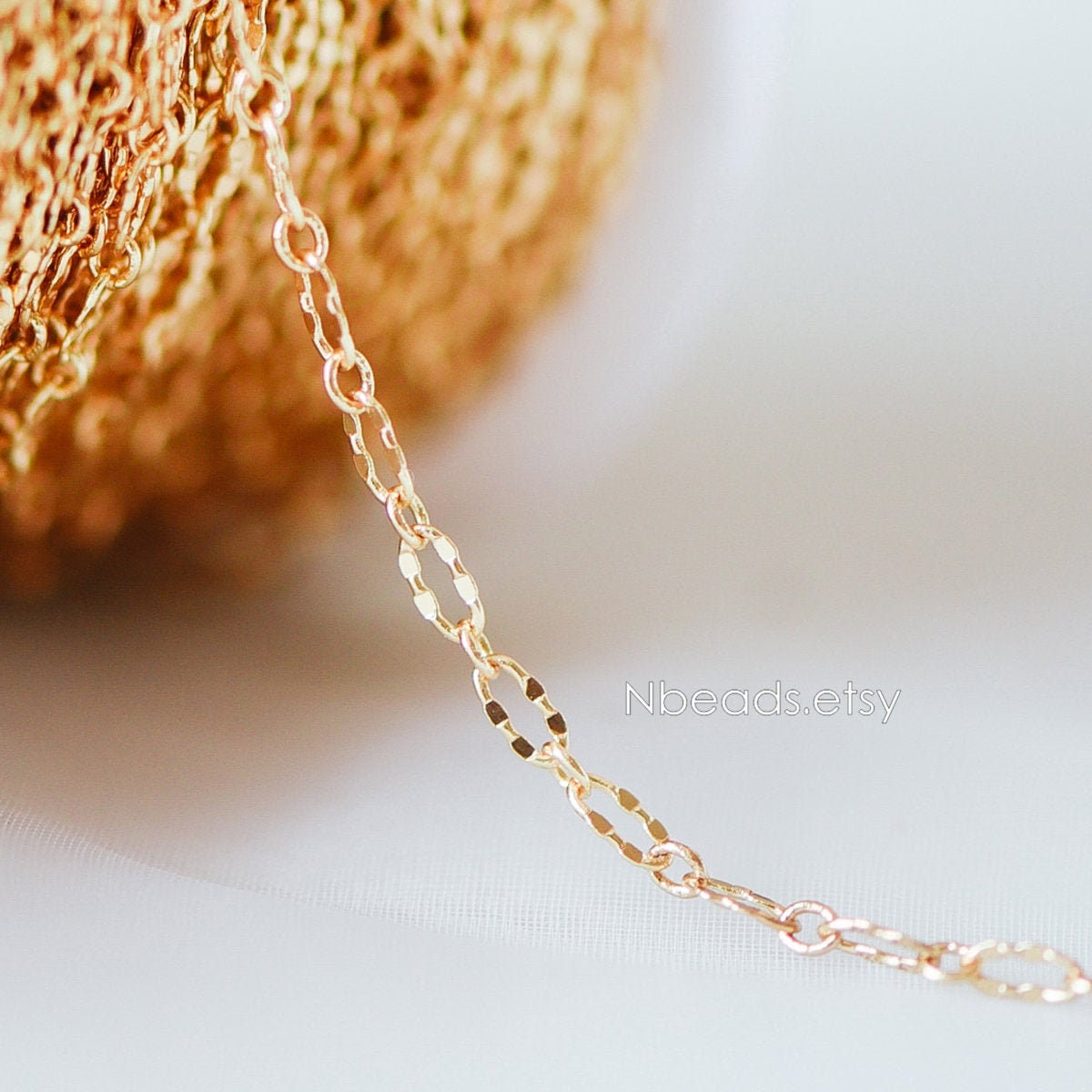 Gold/ Rhodium plated Brass Oval Cable Chains, Real Gold/ Silver Decorative Designer Chain 1.5/ 2.1/ 2.5mm (#LK-150)/ 1 Meter=3.3 ft