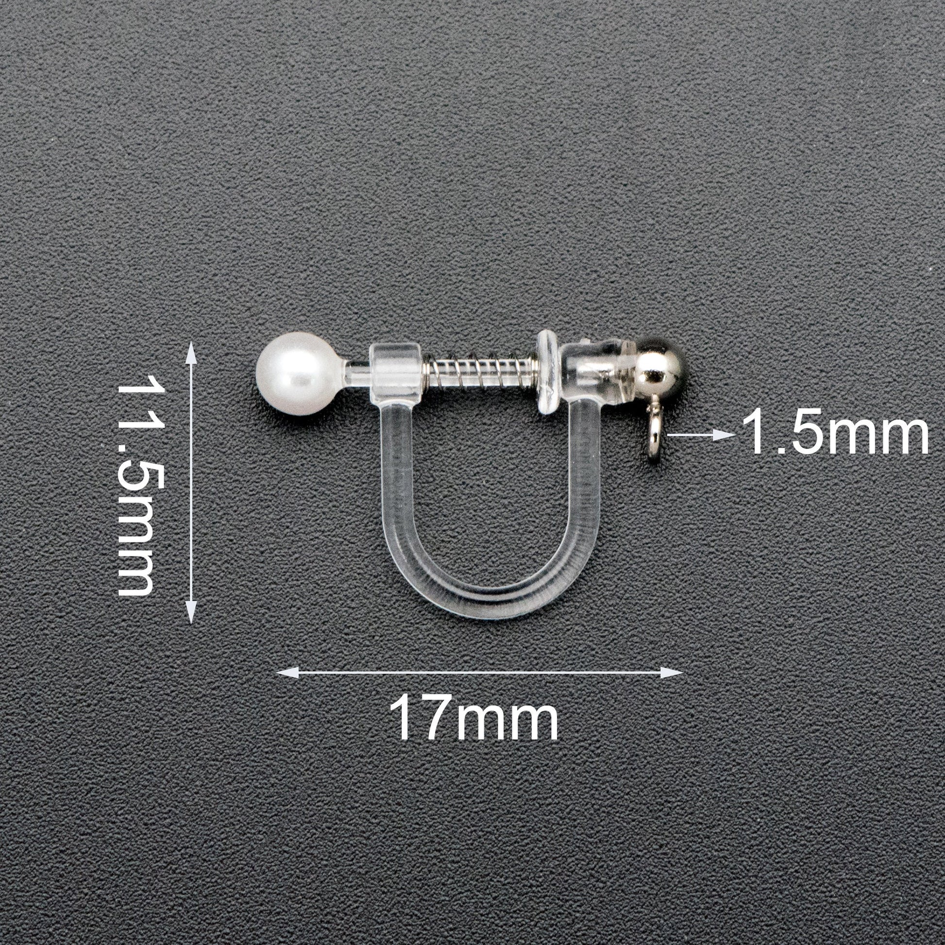 10pcs Resin Clip On Earring Findings,Gold/ Silver tone Non Pierced Earrings (GB-507)