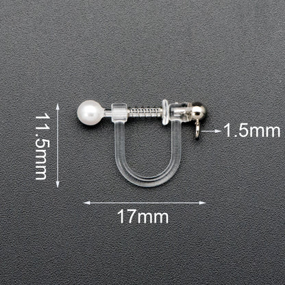 10pcs Resin Clip On Earring Findings,Gold/ Silver tone Non Pierced Earrings (GB-507)