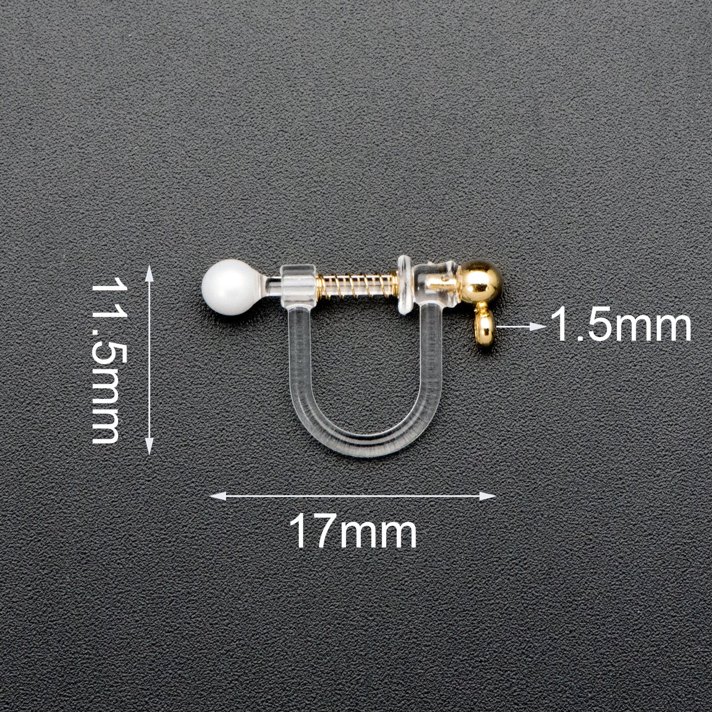 10pcs Resin Clip On Earring Findings,Gold/ Silver tone Non Pierced Earrings (GB-507)