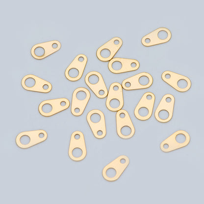 20pcs Gold plated Brass Teardrop Connectors for Necklace 6.5x4mm / 9x5mm (GB-716)