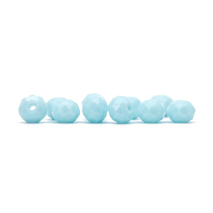 Crystal Glass Faceted Rondelle beads 4x6mm, Baby Blue -(BZ06-161)/ 95pcs