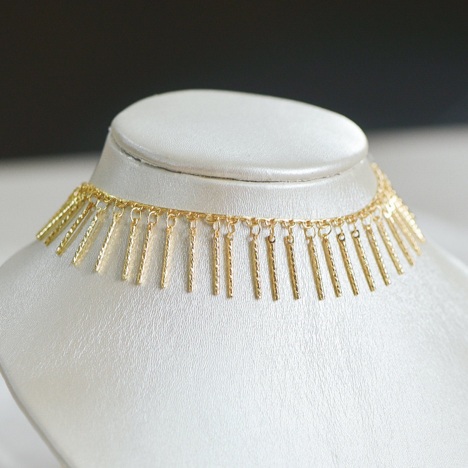 Gold/ Rhodium plated Brass Beaded Chains, Link Chain with 15mm Stick Bar Beads (#LK-194)/ 1 meter=3.3 feet