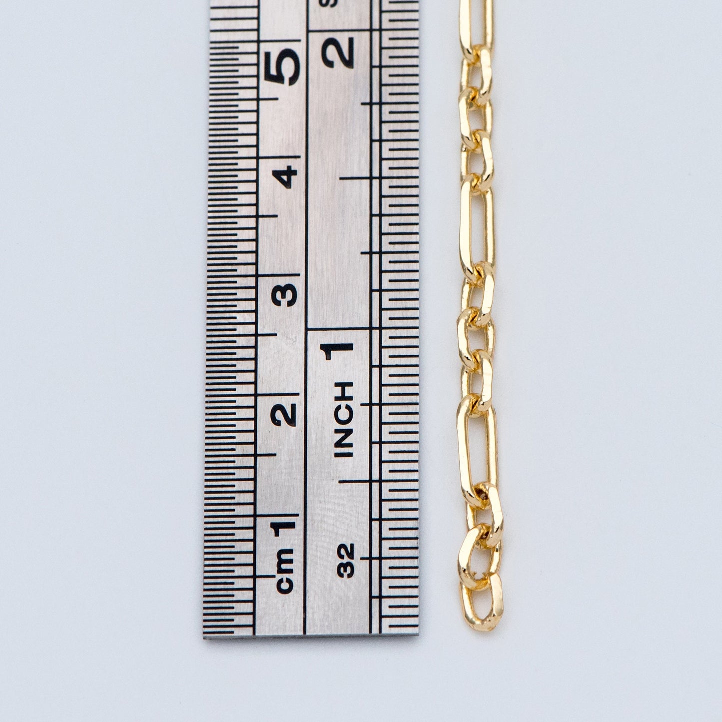 Gold Oval Link Chains 2.2/ 3.2/ 3.6mm, 18K Gold plated Brass, Color Not Easily Tarnish (#LK-275)/ 1 Meter=3.3 ft