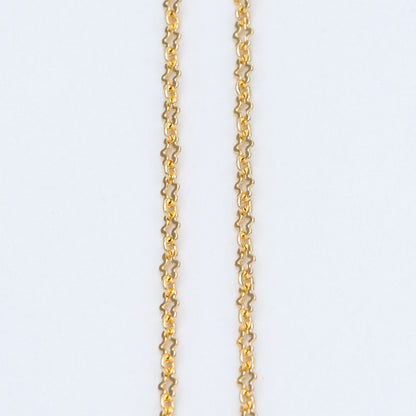 Gold plated Brass Link Chains 2.5mm, Craft DIY Components Wholesale (#LK-276)/ 1 Meter=3.3 ft