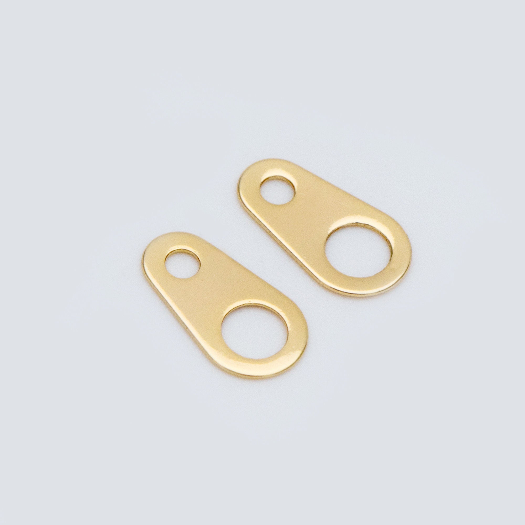 20pcs Gold plated Brass Teardrop Connectors for Necklace 6.5x4mm / 9x5mm (GB-3764-A)