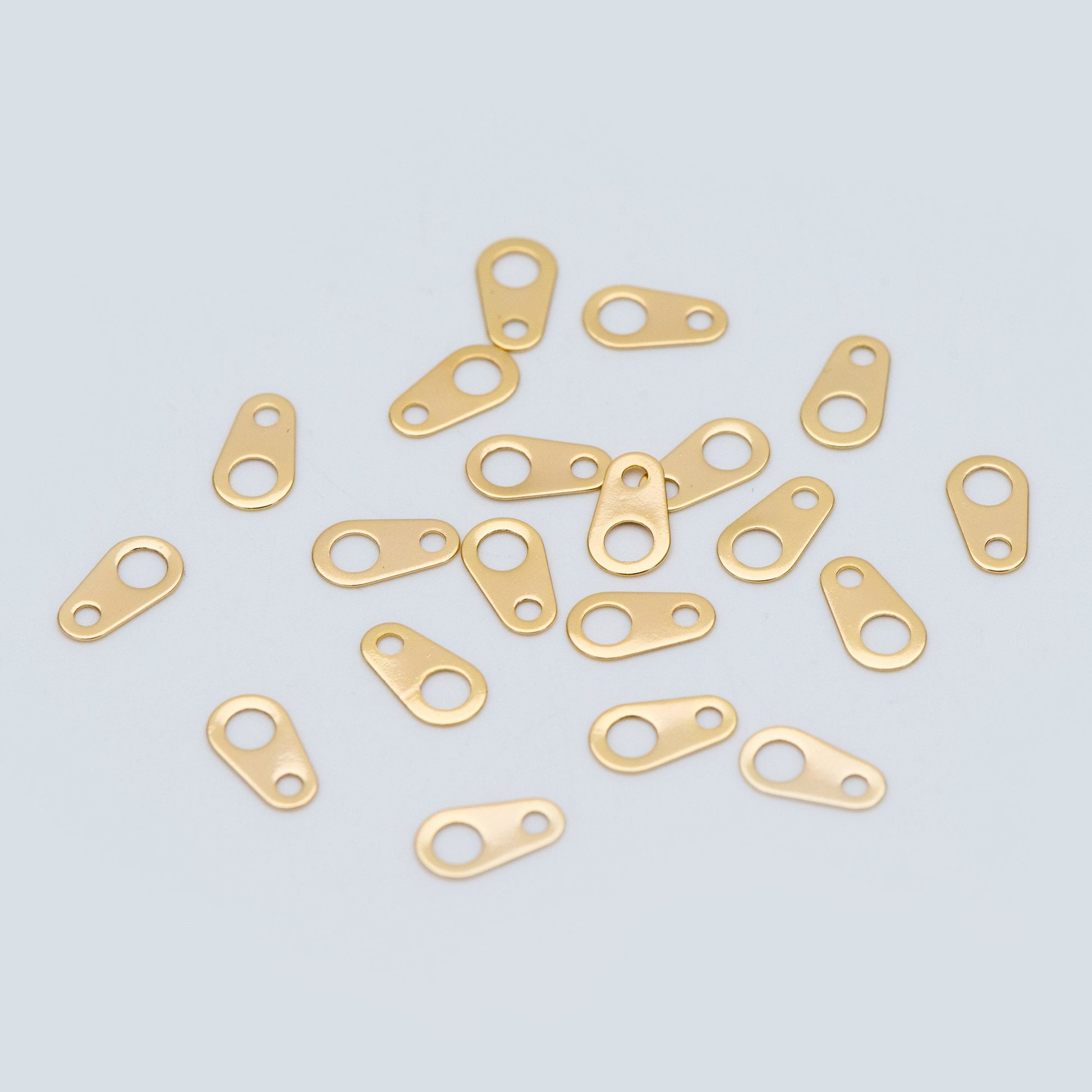 20pcs Gold plated Brass Teardrop Connectors for Necklace 6.5x4mm / 9x5mm (GB-716)