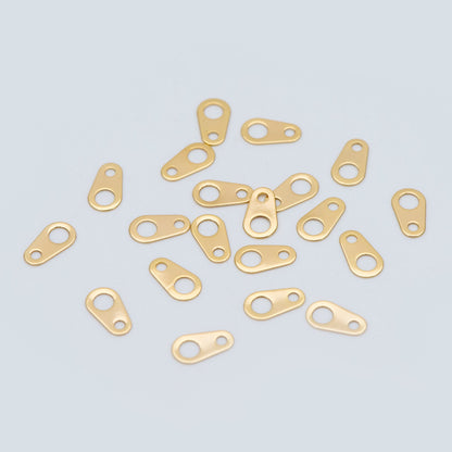 20pcs Gold plated Brass Teardrop Connectors for Necklace 6.5x4mm / 9x5mm (GB-716)