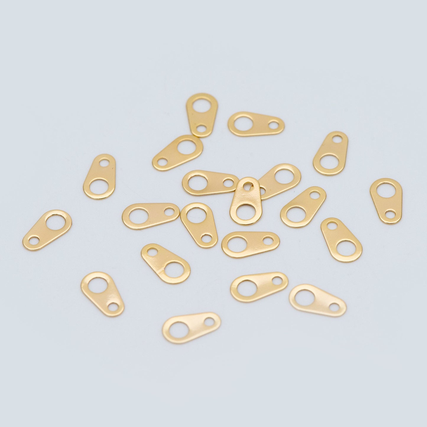 20pcs Gold plated Brass Teardrop Connectors for Necklace 6.5x4mm / 9x5mm (GB-716)