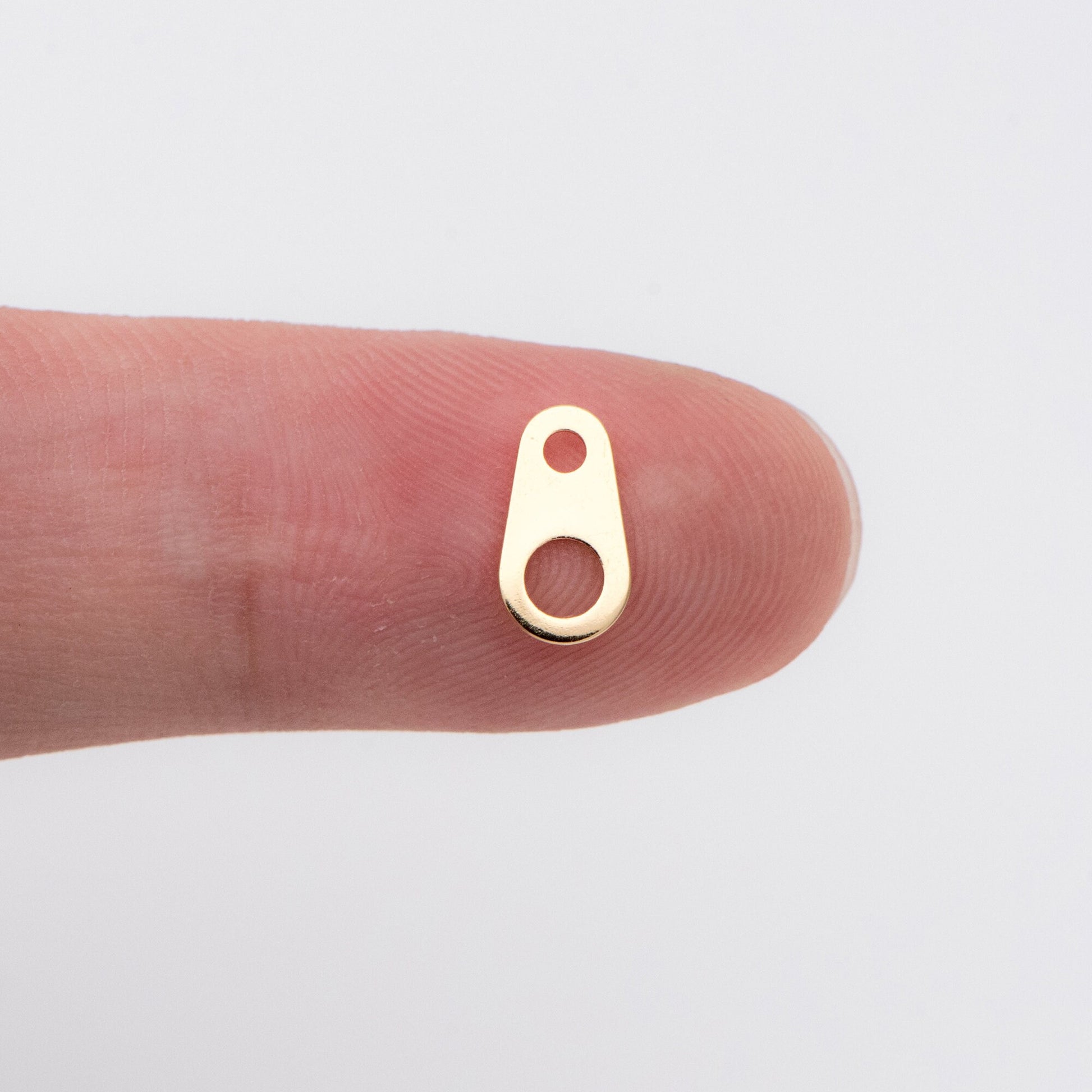 20pcs Gold plated Brass Teardrop Connectors for Necklace 6.5x4mm / 9x5mm (GB-716)