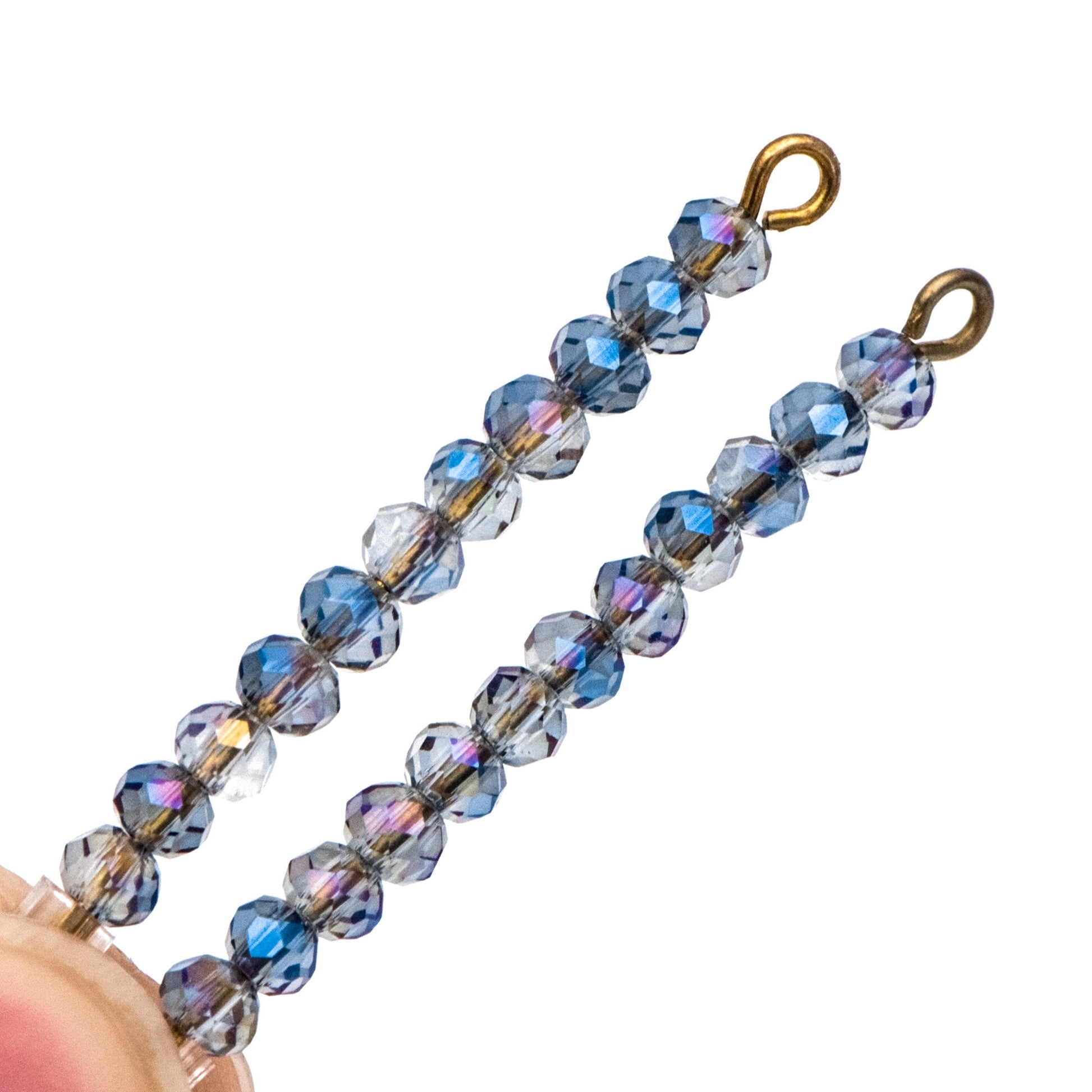 125pcs Crystal Glass Faceted Rondelle Tiny beads 2x3mm, Sparkly Blue (#BZ03-73)