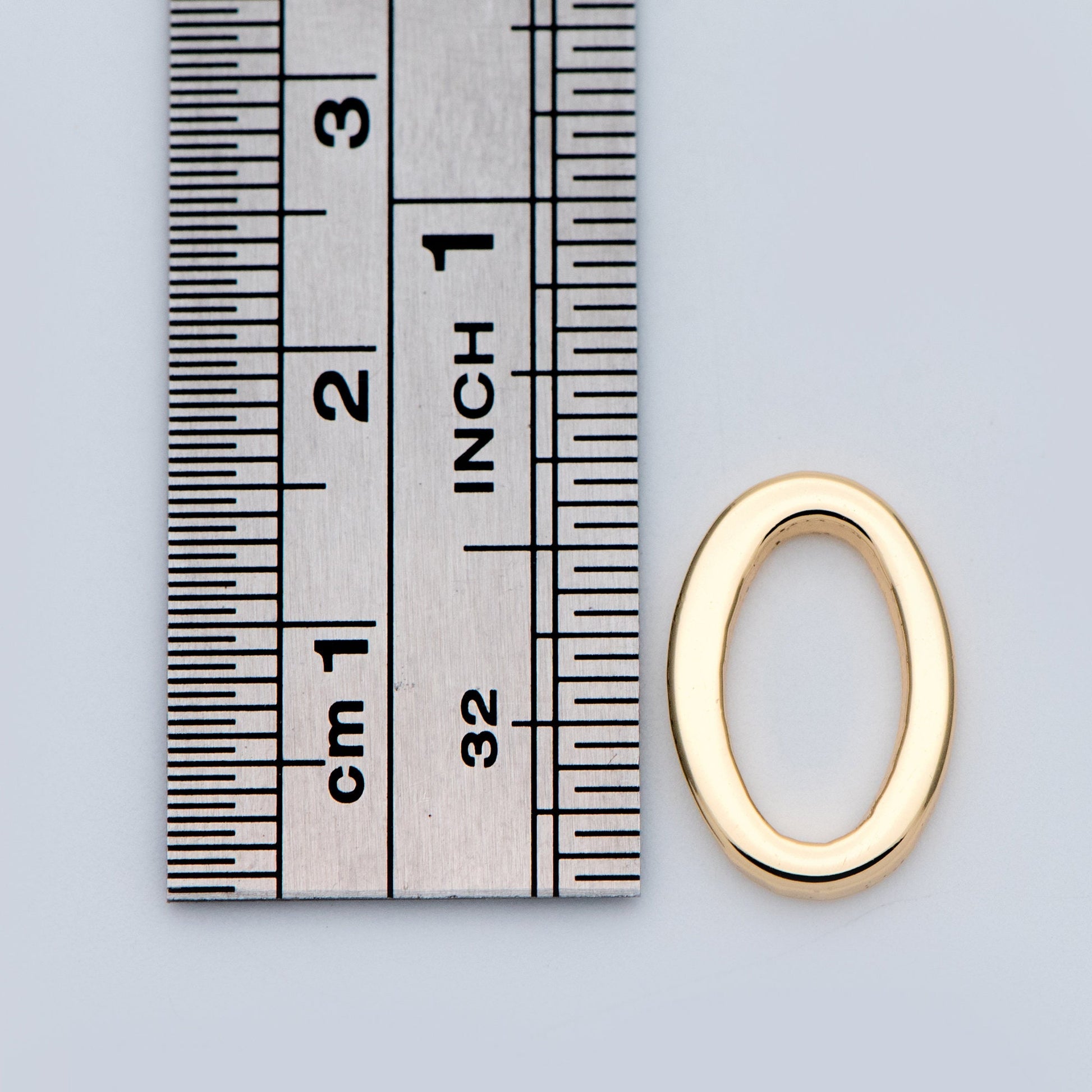 10pcs Gold/ Silver Oval Link Charms 15x10mm, Gold/ Rhodium plated Stainless Steel, Geometric Thick Hoop Connector Pendants (GB-752)