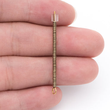 Hematite Seed Beads, Delicate Rondelle Spacer Beads, Metal Color Copper (#V6093-3)