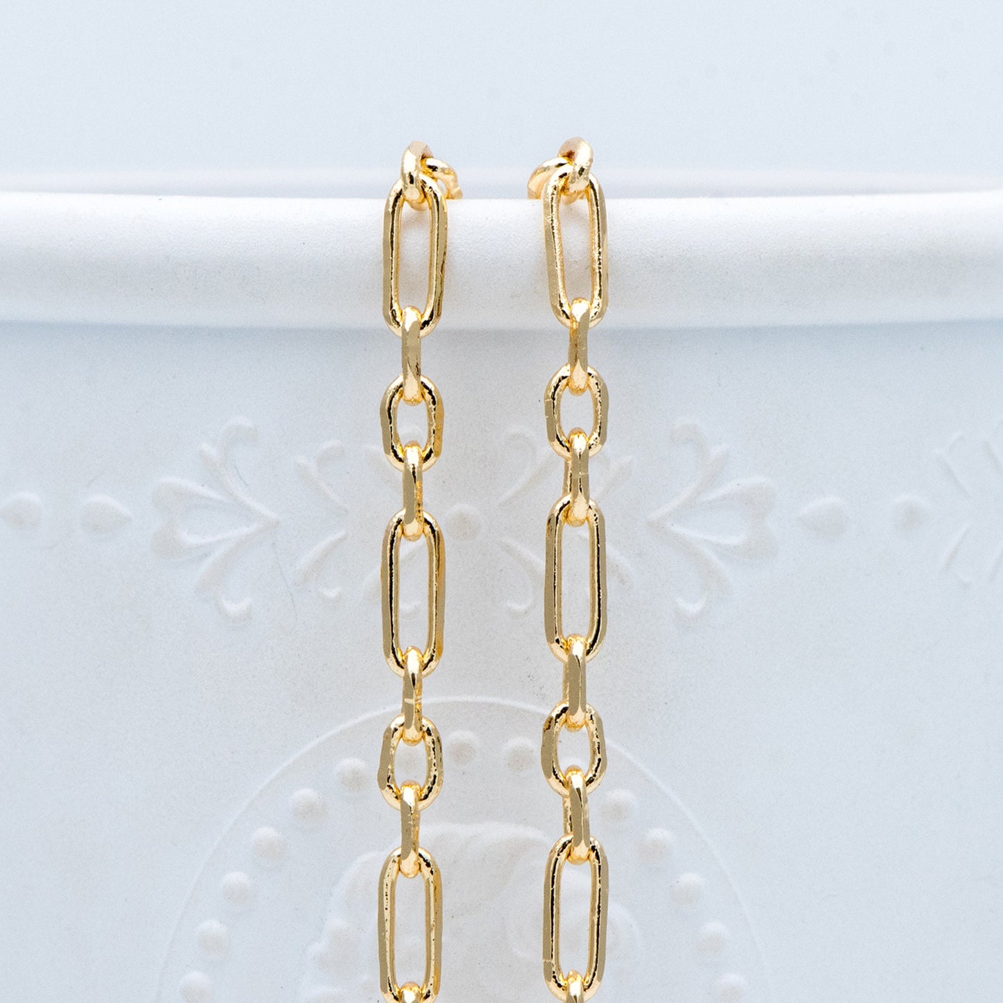 Gold Oval Link Chains 2.2/ 3.2/ 3.6mm, 18K Gold plated Brass, Color Not Easily Tarnish (#LK-275)/ 1 Meter=3.3 ft