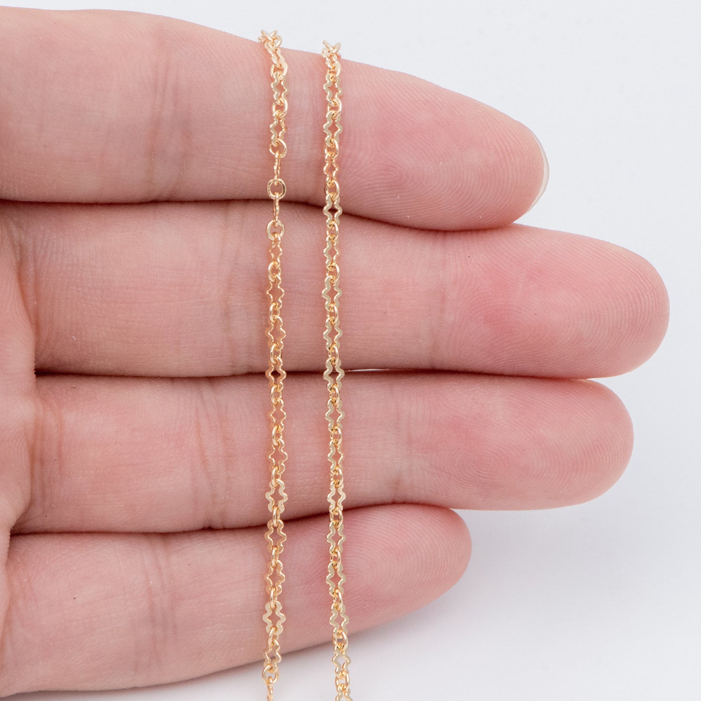 Gold plated Brass Link Chains 2.5mm, Craft DIY Components Wholesale (#LK-276)/ 1 Meter=3.3 ft