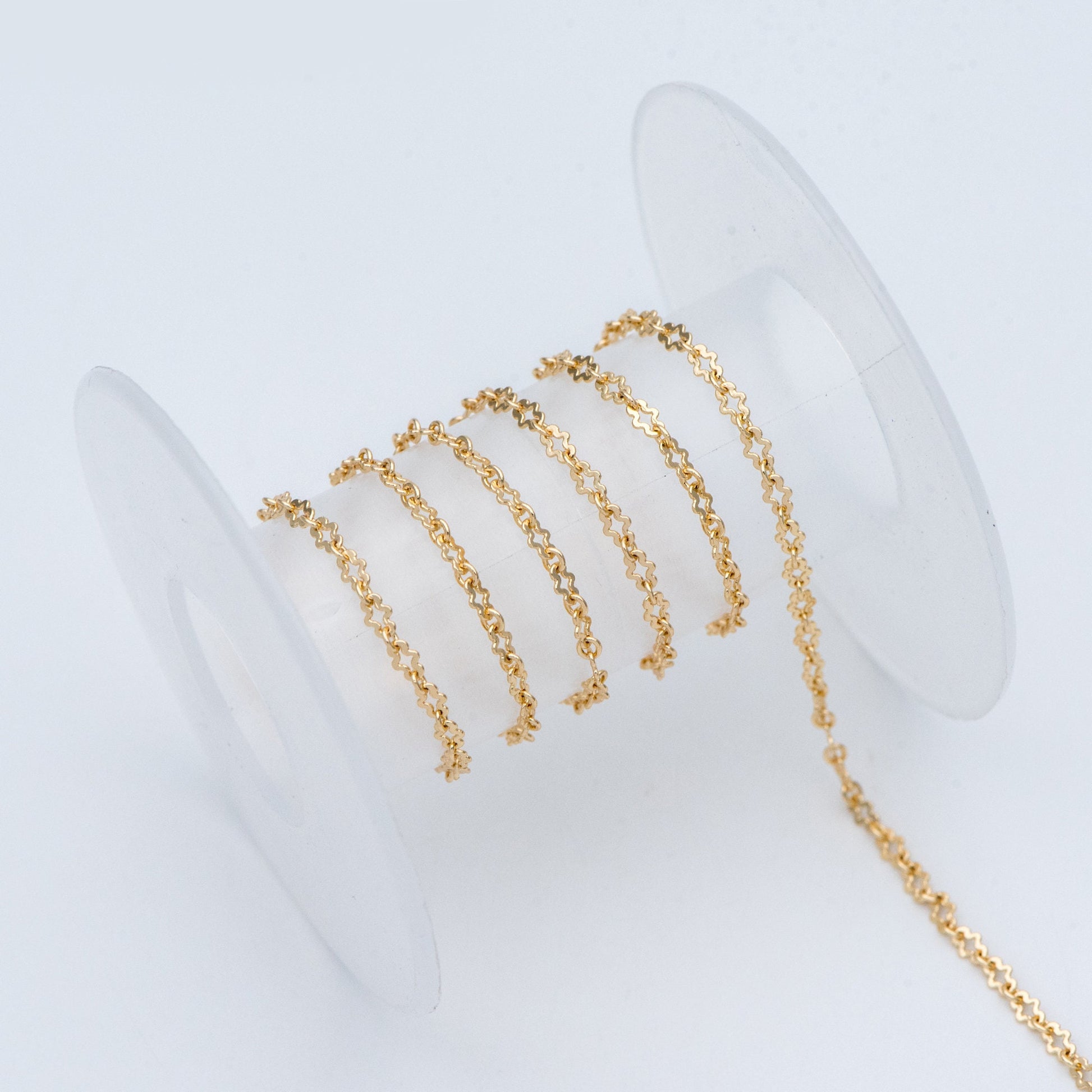 Gold plated Brass Link Chains 2.5mm, Craft DIY Components Wholesale (#LK-276)/ 1 Meter=3.3 ft