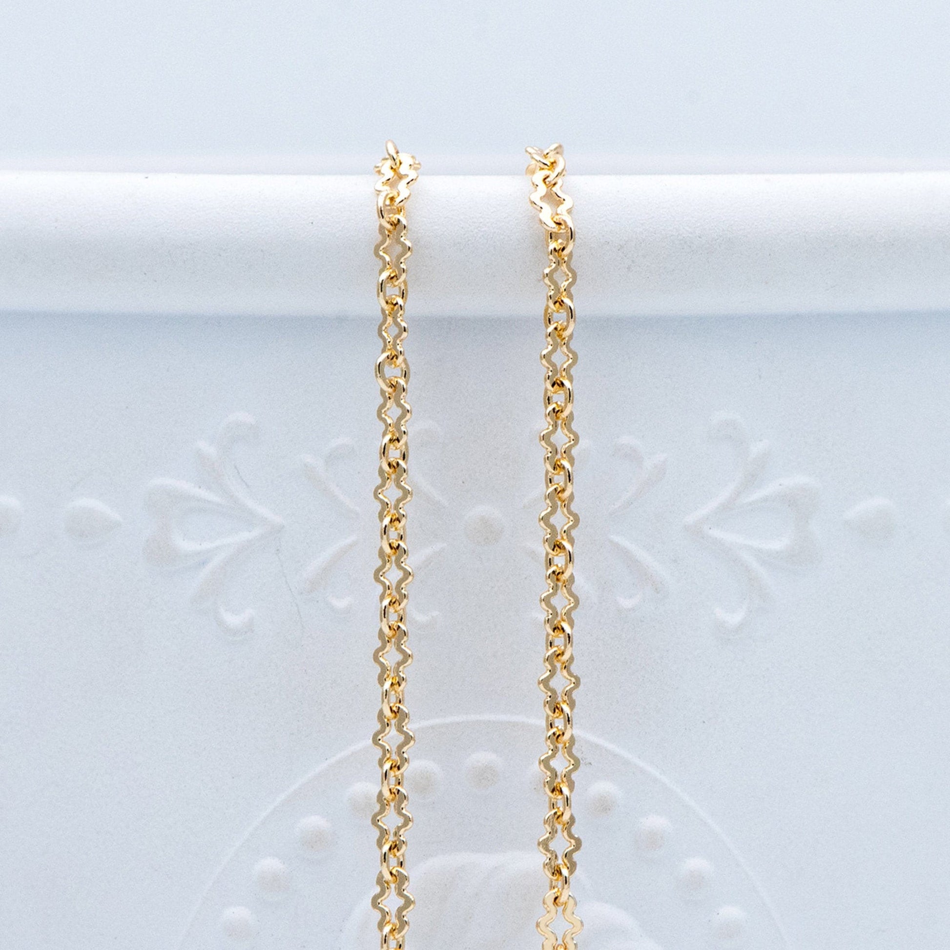Gold plated Brass Link Chains 2.5mm, Craft DIY Components Wholesale (#LK-276)/ 1 Meter=3.3 ft