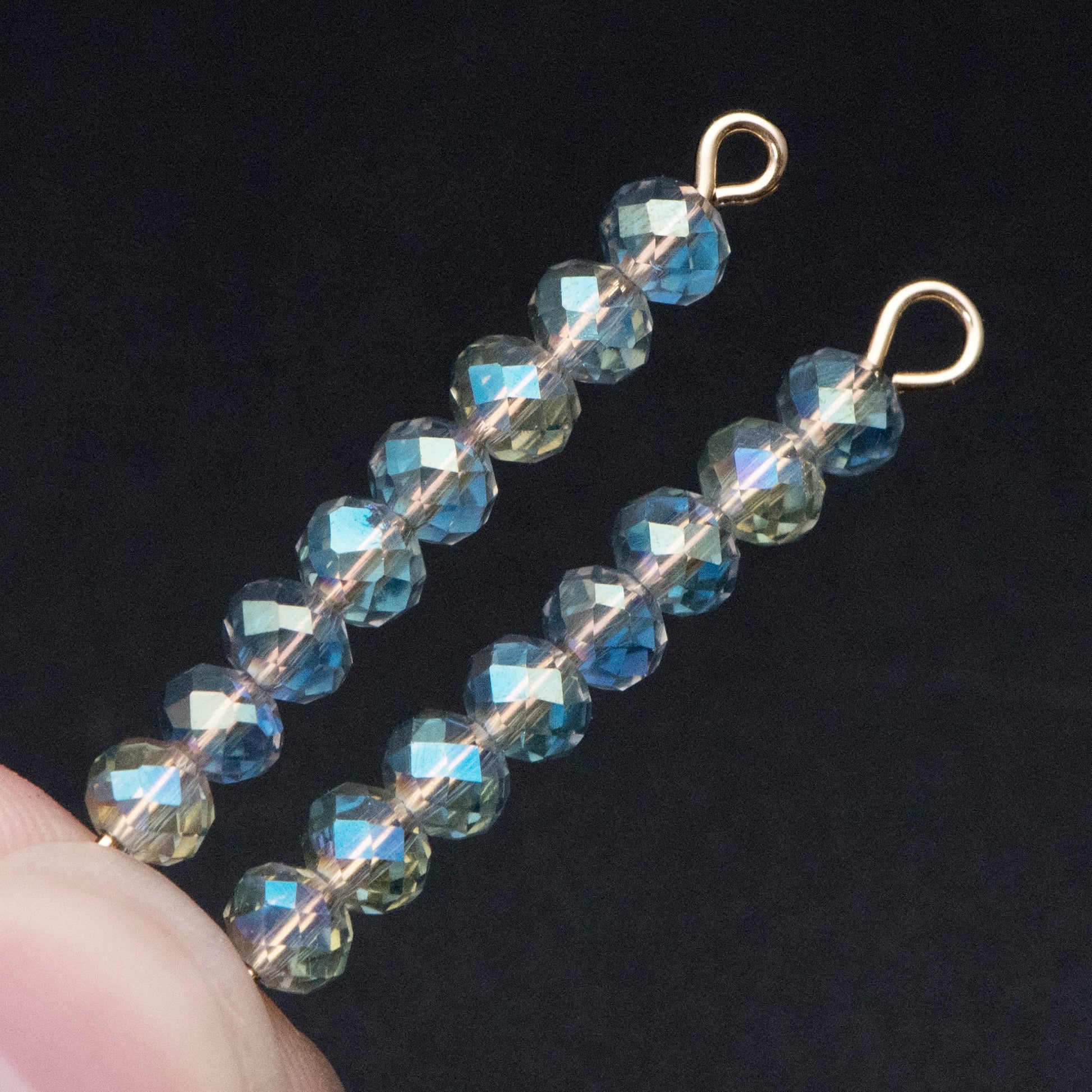 Faceted Rondelle Glass Crystal Beads Green 3x4mm-BZ04-82 / 140Pcs