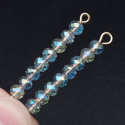 Faceted Rondelle Glass Crystal Beads Green 3x4mm-BZ04-82 / 140Pcs