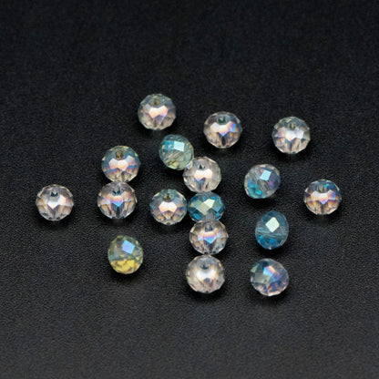 Faceted Rondelle Glass Crystal Beads Green 3x4mm-BZ04-82 / 140Pcs