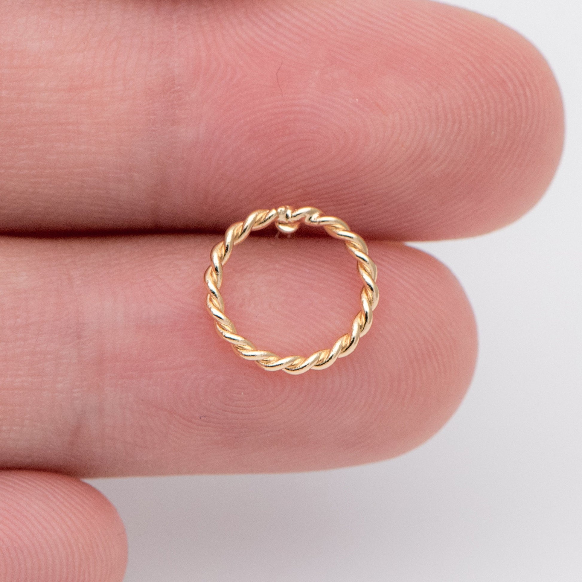 10pcs Gold/ Silver Circle Ear Posts 10mm, 18K Gold/ Rhodium plated Brass, Geometric Ring Stud Earrings (#GB-939)