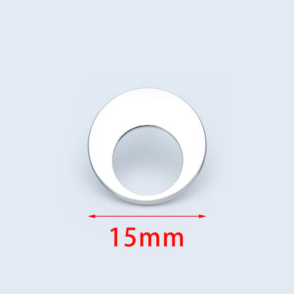 10pcs Silver tone Round Circle Ear Posts 15mm, Rhodium plated Brass, Geometric Loop Stud Earrings (GB-965)