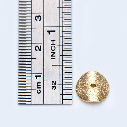 20pcs Gold Disc Spacer Beads, 18K Gold Plated Brass, 10mm Round Coin (GB-971)