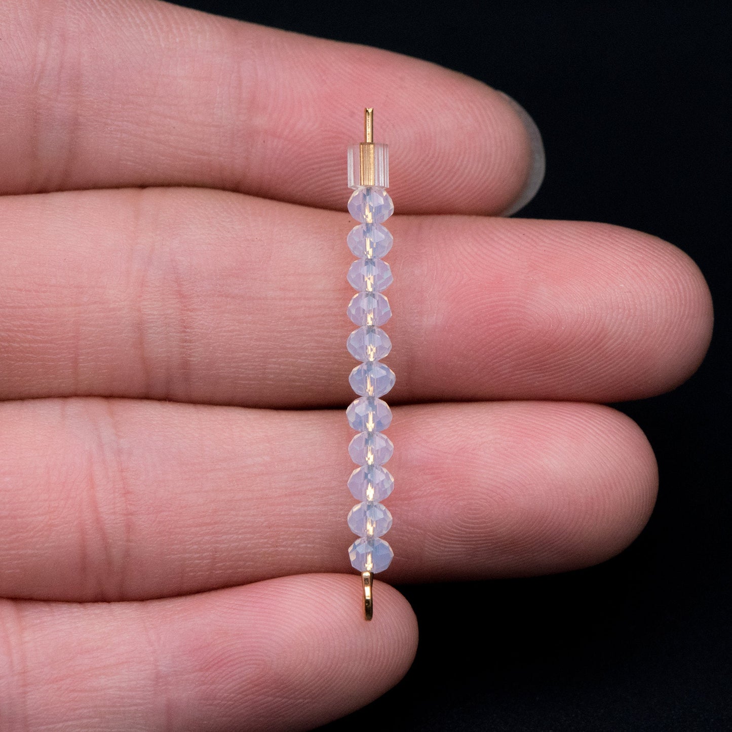 Crystal Glass Rondelle Faceted beads 2x3mm Opal -BZ03-03/ 125pcs