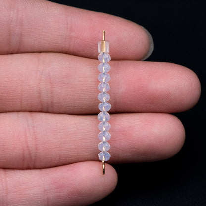Crystal Glass Rondelle Faceted beads 2x3mm Opal -BZ03-03/ 125pcs