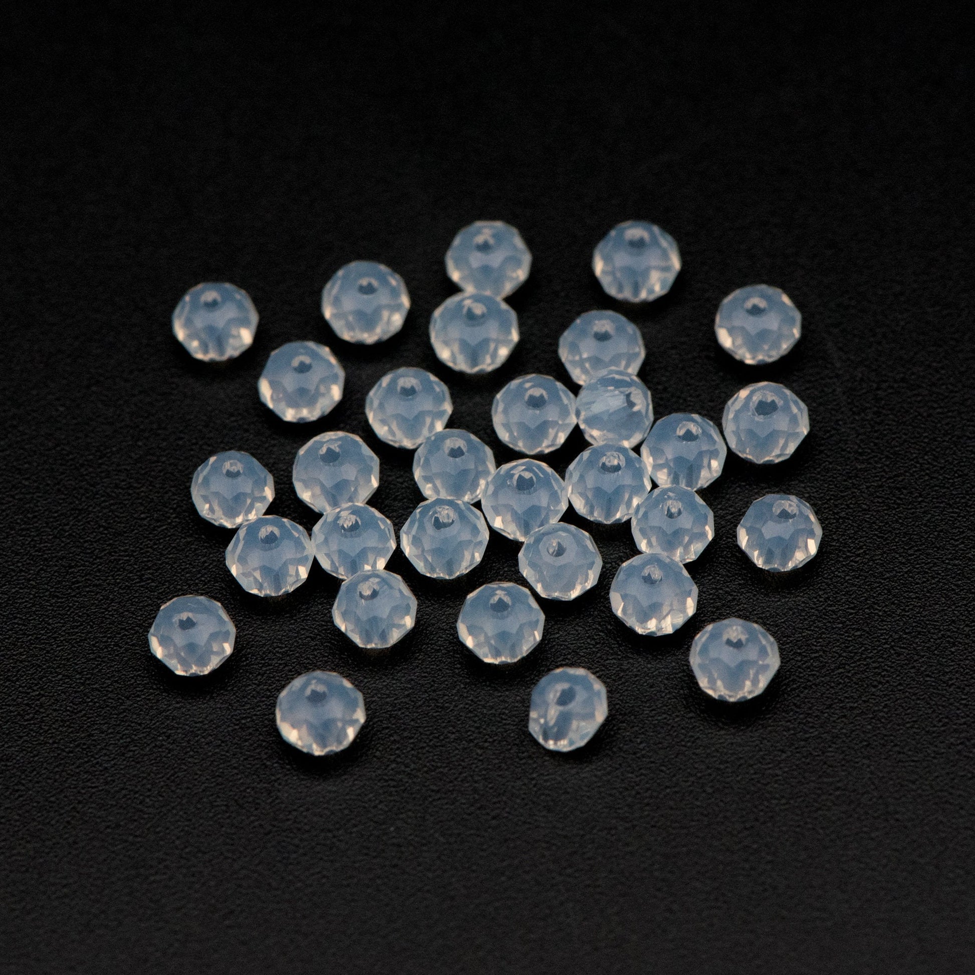 Crystal Glass Rondelle Faceted beads 2x3mm Opal -BZ03-03/ 125pcs