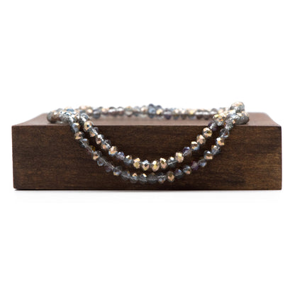 Rondelle Faceted Crystal Glass Beads Rose Gold 3x4mm -BZ04-87 / 145Pcs