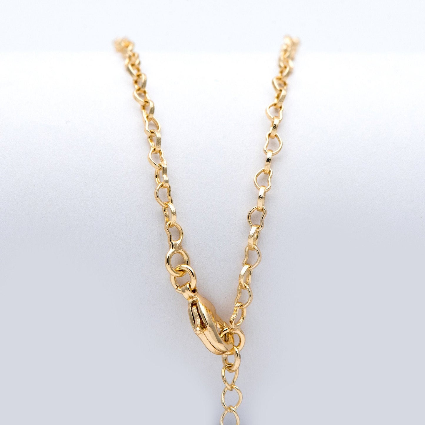 1pc Gold/ Silver Tone Heart Chains 2.2mm, 18 Inch Finished Necklace with Extender Chain, Ready to Wear (#LK-310)
