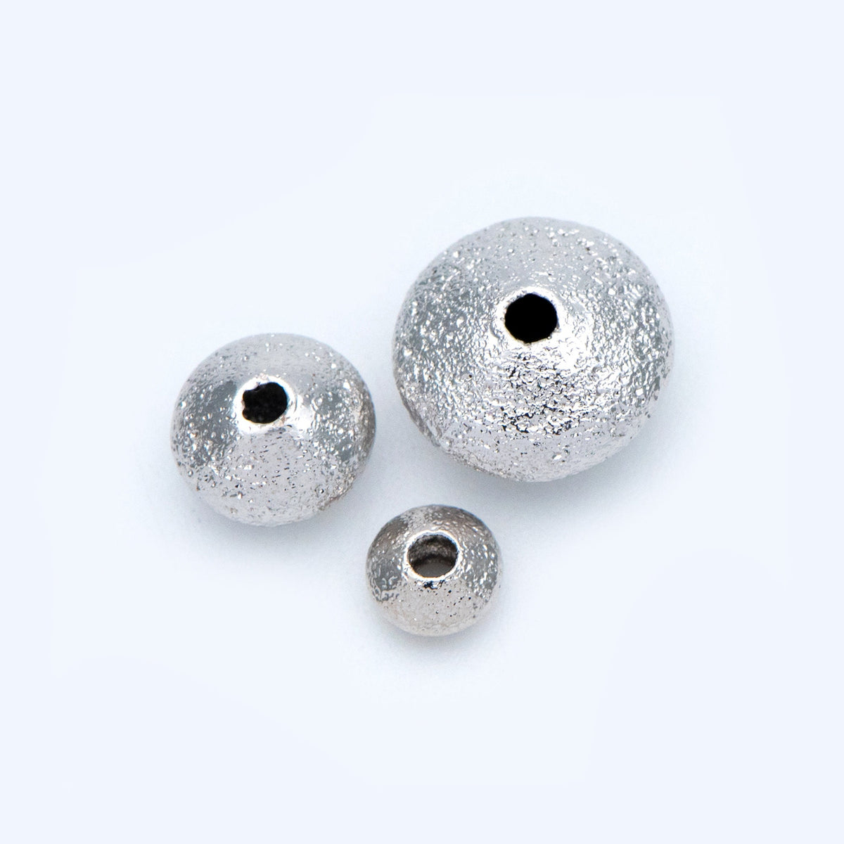 20pcs Silver tone Rondelle Beads, Rhodium plated Brass Spacers 5/ 7/ 10mm (GB-916)