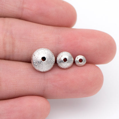 20pcs Silver tone Rondelle Beads, Rhodium plated Brass Spacers 5/ 7/ 10mm (GB-916)