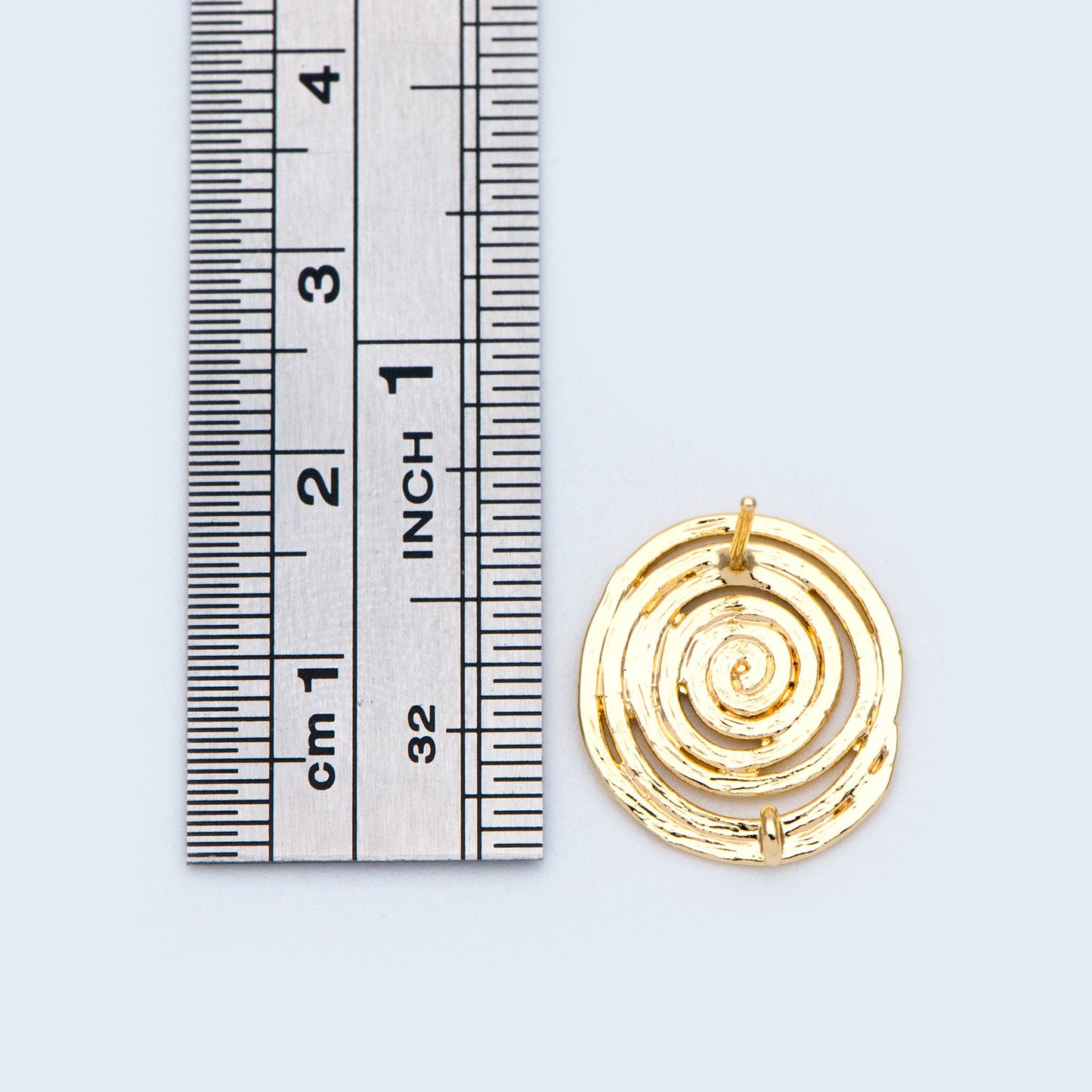 10pcs Gold/ Silver Filigree Round earring with Loop 15x17mm, Gold/ Rhodium plated Brass ear stud (GB-1066)