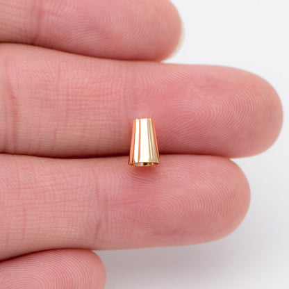 20pcs Gold Bead Caps 7x5mm, Gold plated Brass Spacer Beads, Lead Nickel Free (GB-1077)