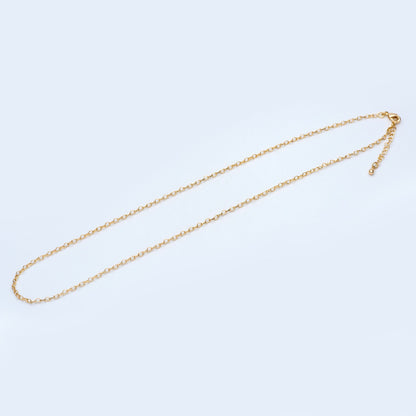 1pc Gold/ Silver Tone Heart Chains 2.2mm, 18 Inch Finished Necklace with Extender Chain, Ready to Wear (#LK-310)