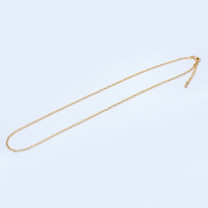 1pc Gold/ Silver Tone Heart Chains 2.2mm, 18 Inch Finished Necklace with Extender Chain, Ready to Wear (#LK-310)