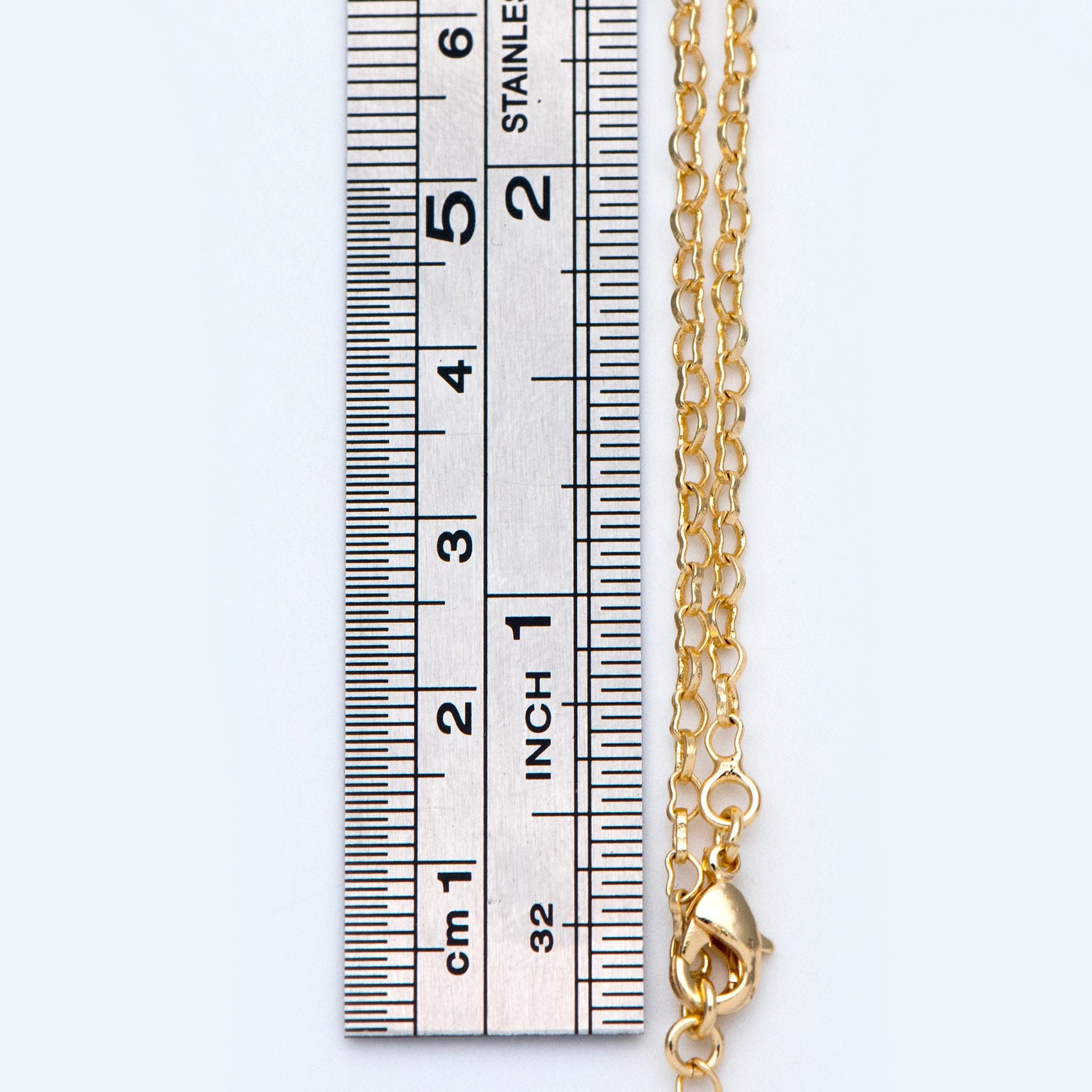 1pc Gold/ Silver Tone Heart Chains 2.2mm, 18 Inch Finished Necklace with Extender Chain, Ready to Wear (#LK-310)