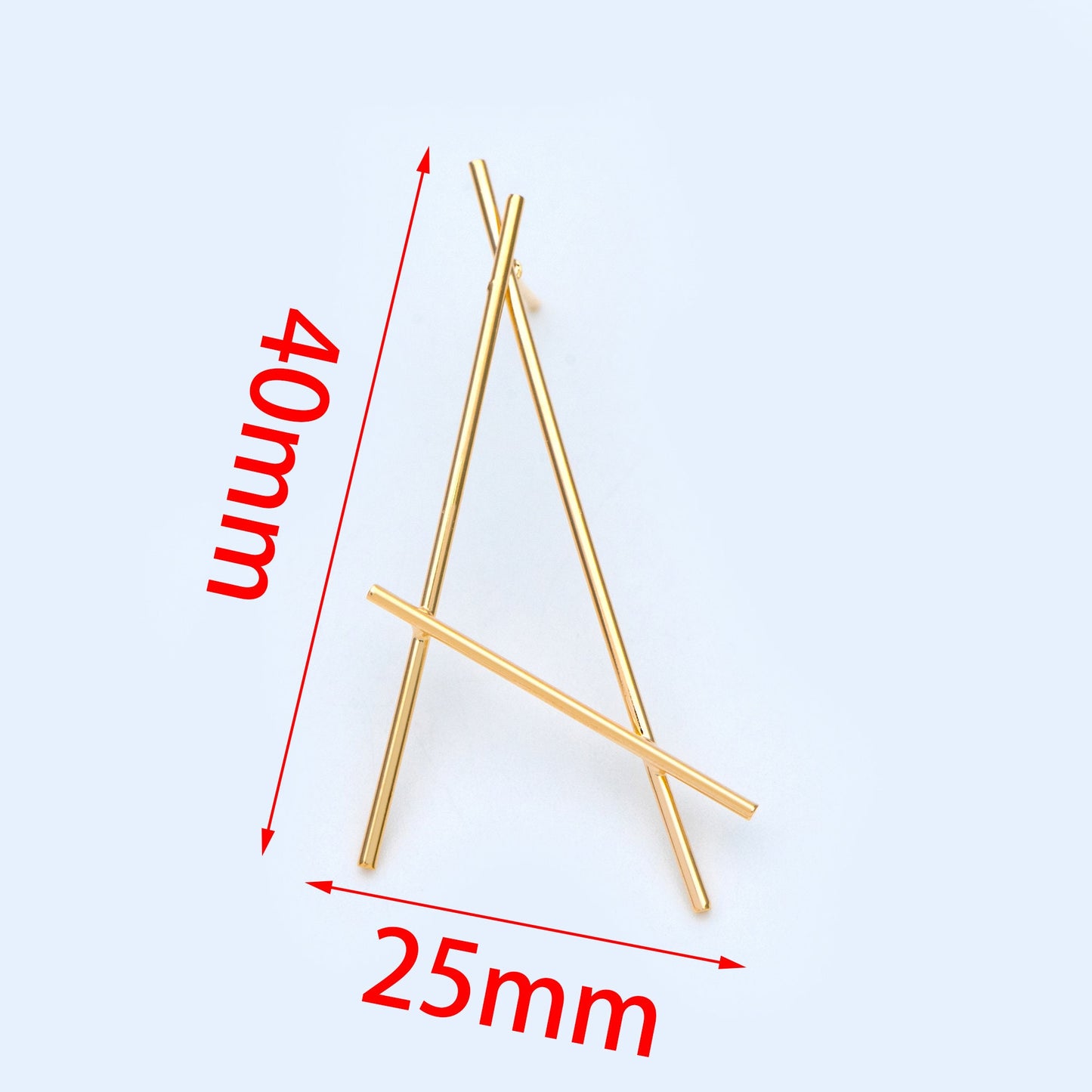 10pcs Gold plated Brass Earring Studs, Unique Geometric Earring Wire Components (GB-900)