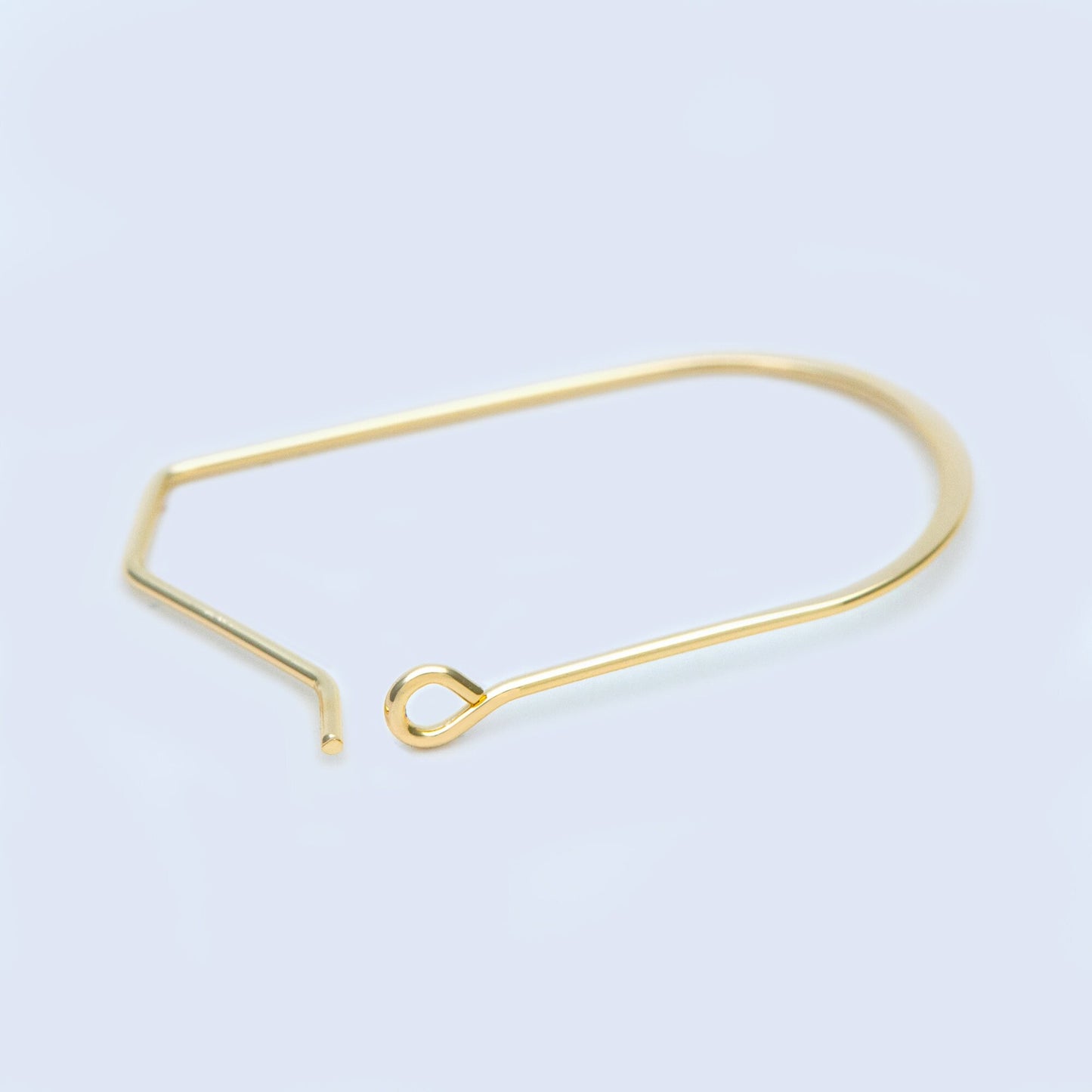 10pcs Gold Hoop Earrings 32x19mm, Geometric Ear Wire Components Wholesale (GB-917)