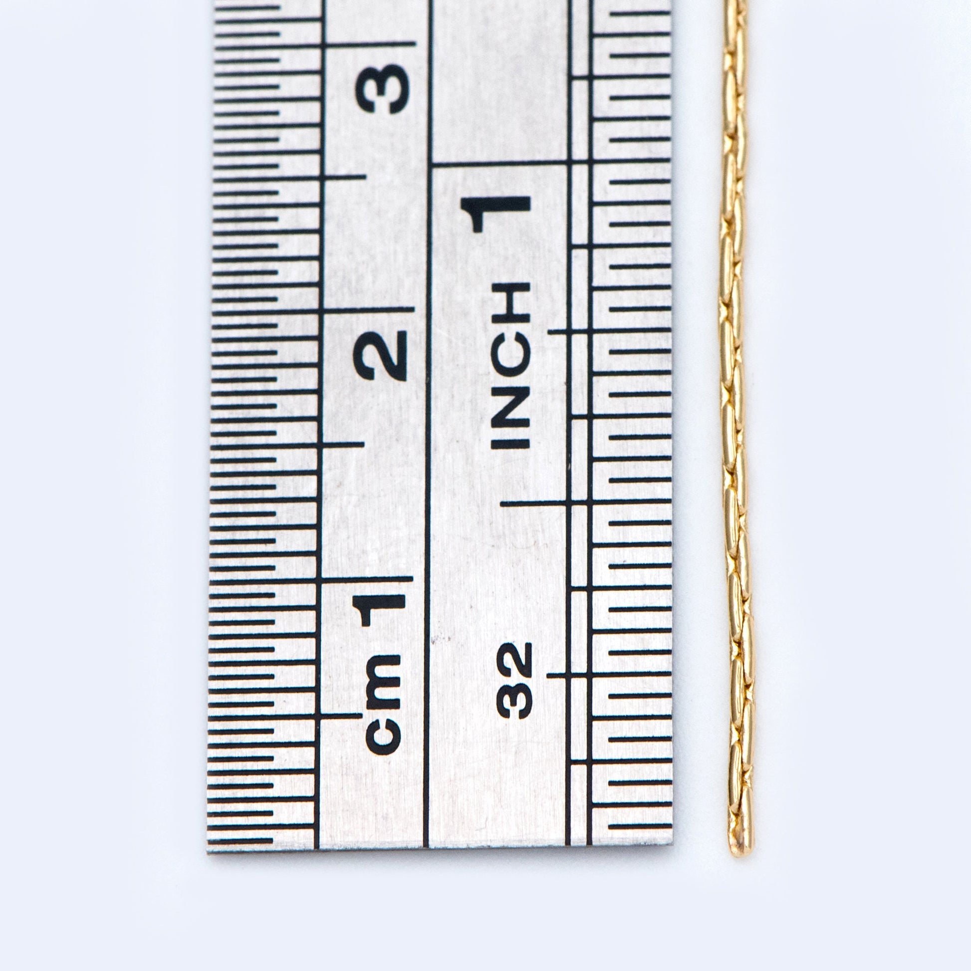 Gold plated Brass Dainty Chains 1mm Thin (#LK-316)/ 1 Meter=3.3 ft