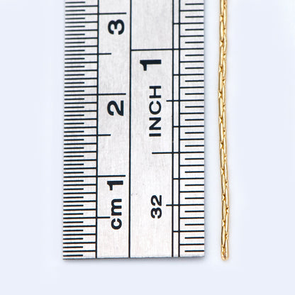 Gold plated Brass Dainty Chains 1mm Thin (#LK-316)/ 1 Meter=3.3 ft