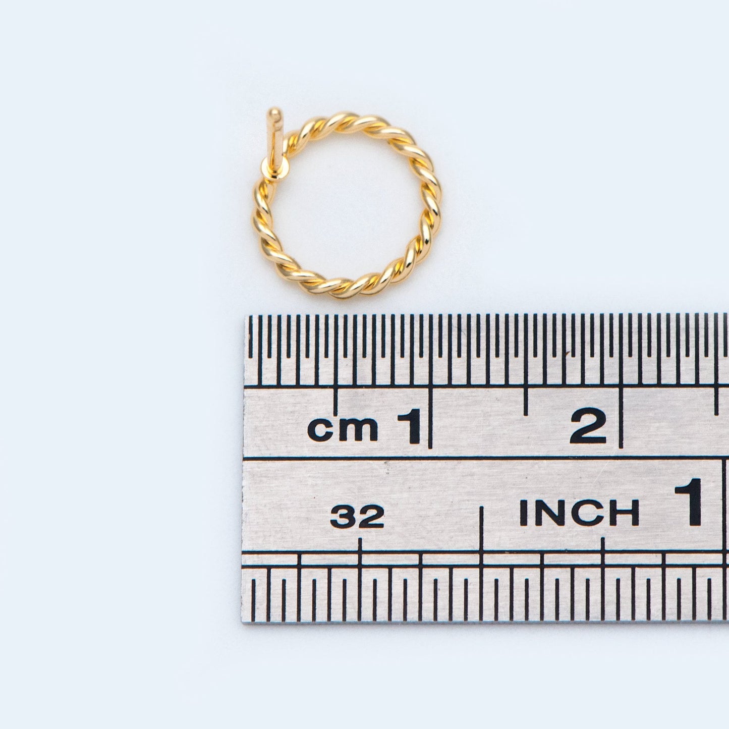 10pcs Gold/ Silver Circle Ear Posts 10mm, 18K Gold/ Rhodium plated Brass, Geometric Ring Stud Earrings (#GB-939)