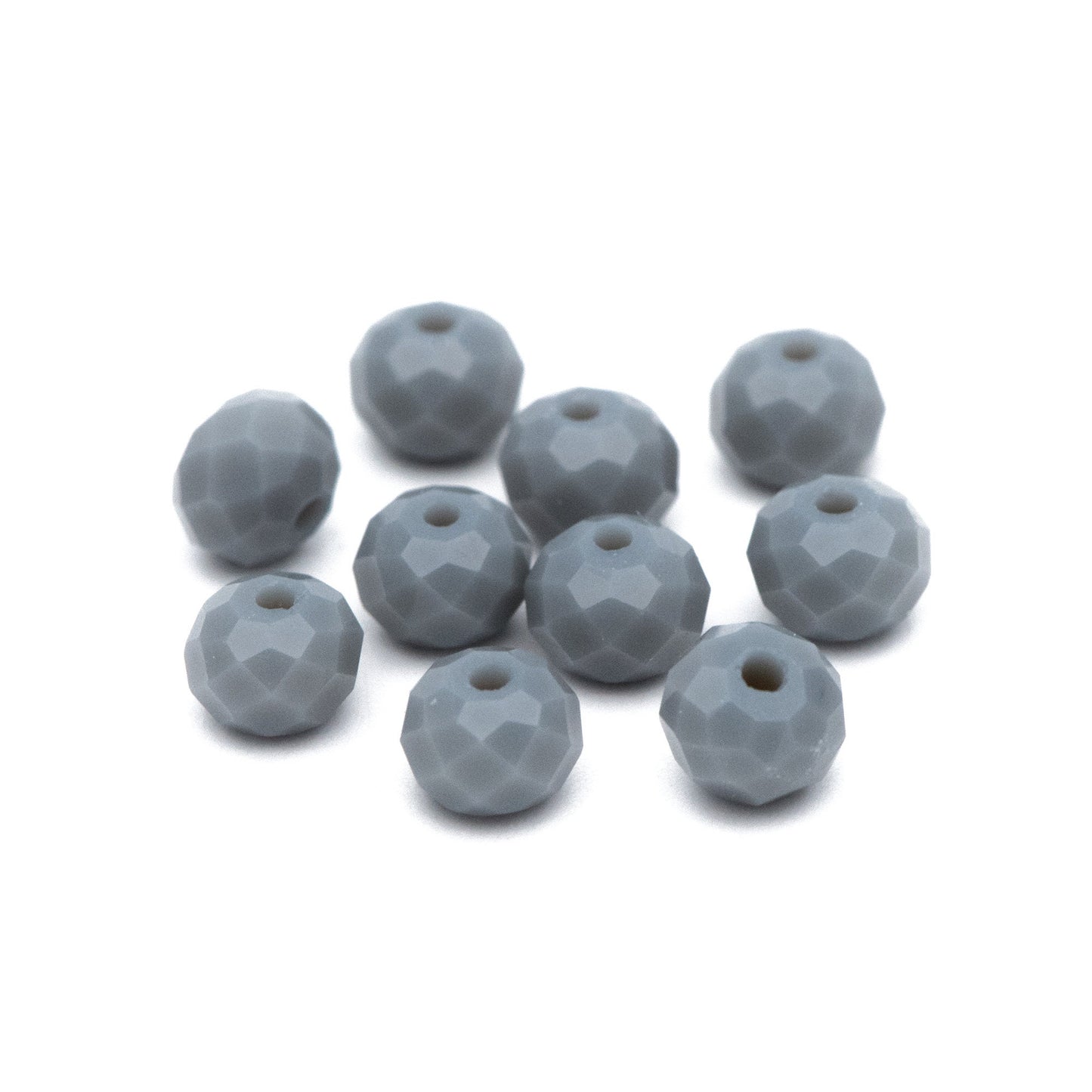 Rondelle Crystal Glass Faceted Beads 4x6mm, Grey-(BZ06-163)/ 95pcs