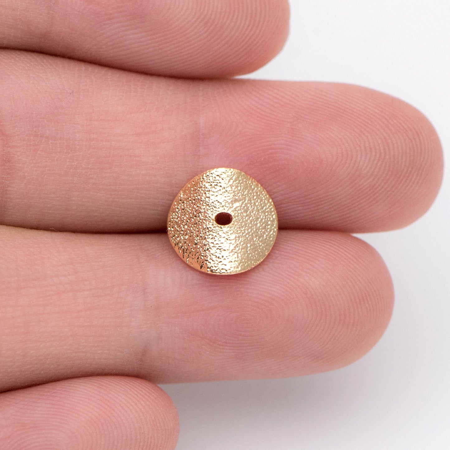 20pcs Gold Disc Spacer Beads, 18K Gold Plated Brass, 10mm Round Coin (GB-971)