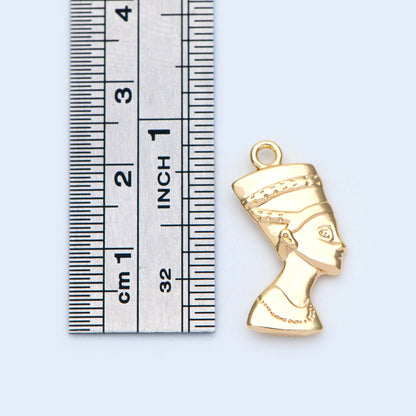 10pcs Nefertiti Charm, Nefertiti Pendant, Queen of Egypt Pendant, Queen Jewelry (GB-994)
