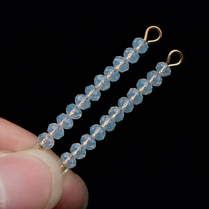 Crystal Glass Rondelle Faceted beads 2x3mm Opal -BZ03-03/ 125pcs