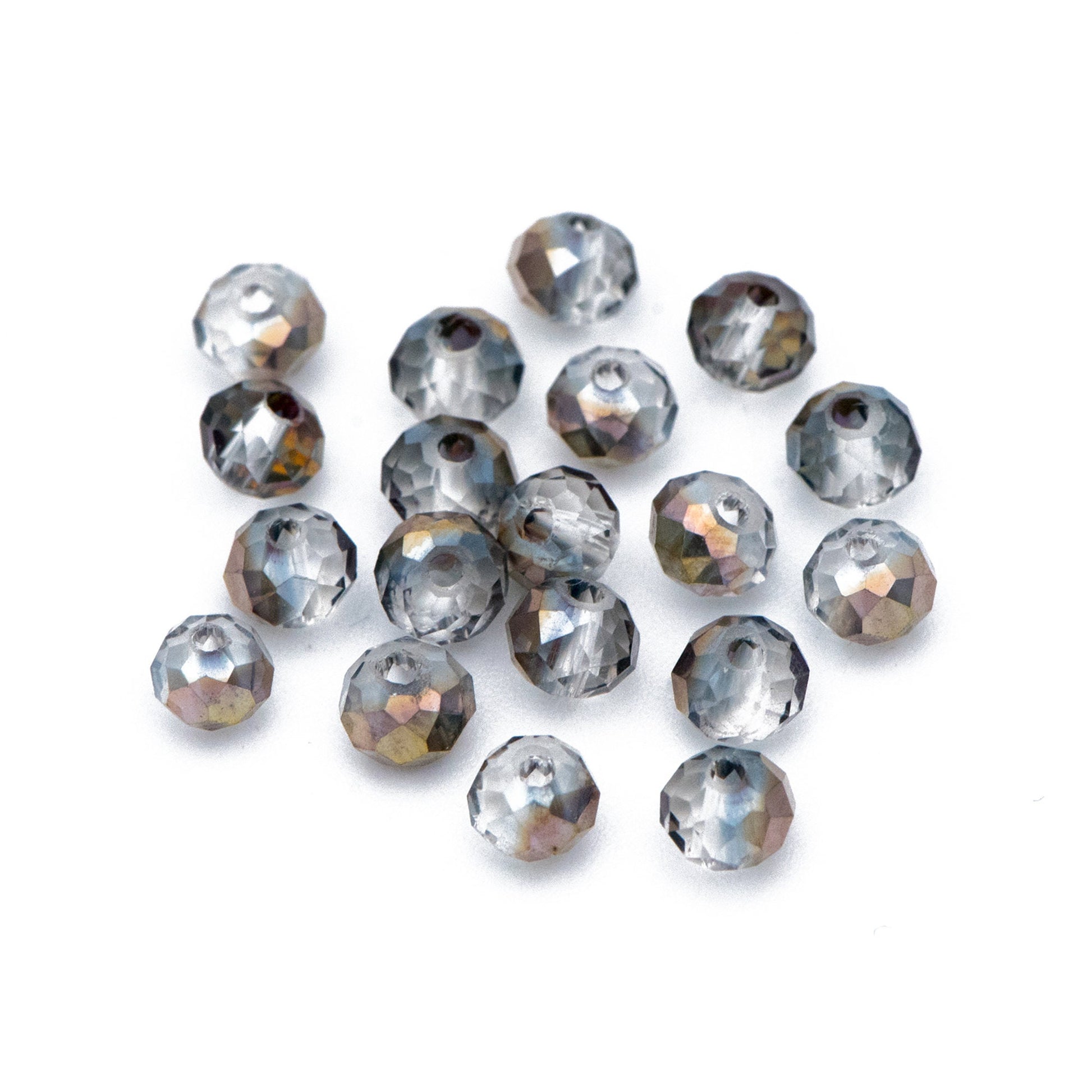 Rondelle Faceted Crystal Glass Beads Rose Gold 3x4mm -BZ04-87 / 145Pcs